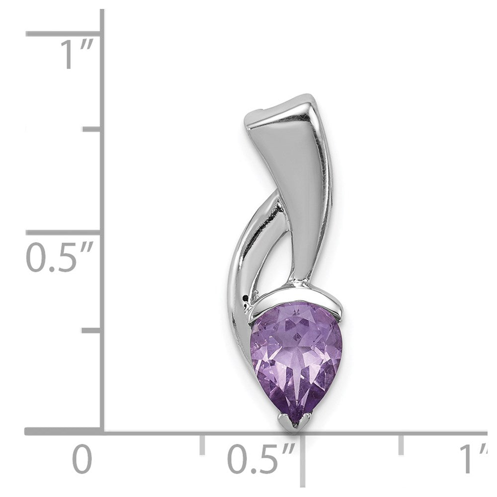 Sterlingsilber Rhodiniert Amethyst Anhänger