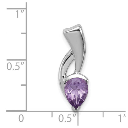Sterlingsilber Rhodiniert Amethyst Anhänger