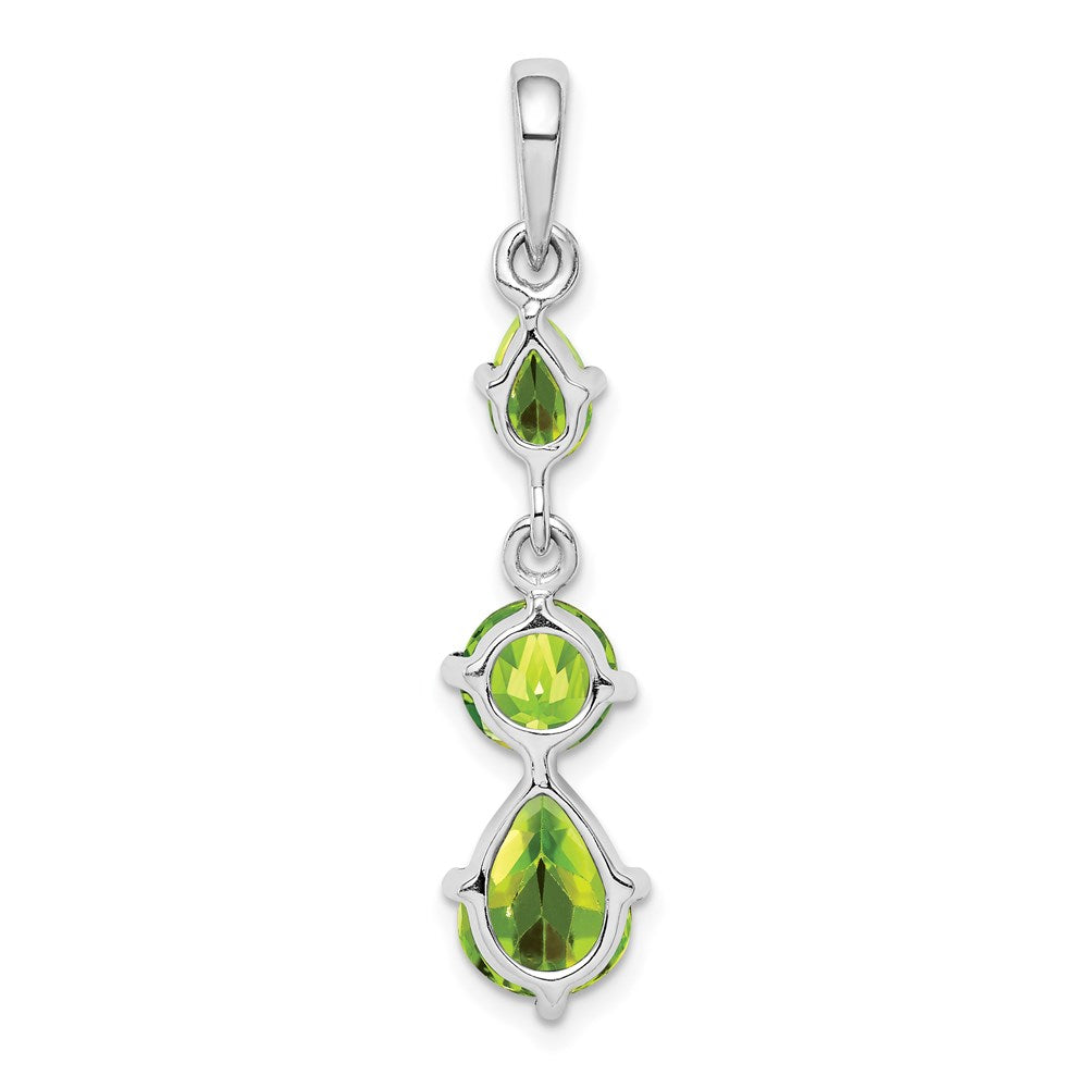 Sterlingsilber Rhodiniert Peridot Anhänger