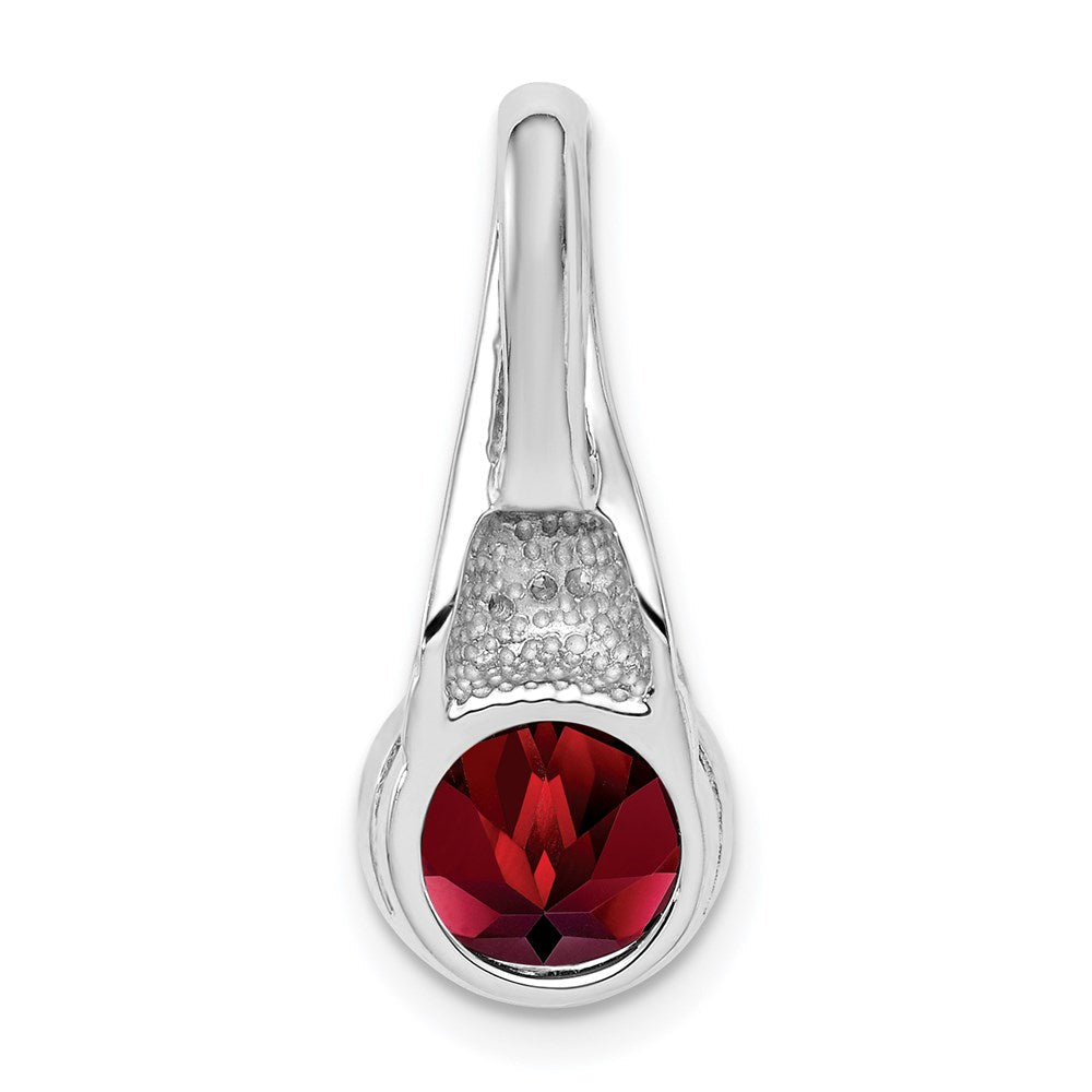 Sterlingsilber Rhodiniert mit Zirkonia und Granat Anhänger