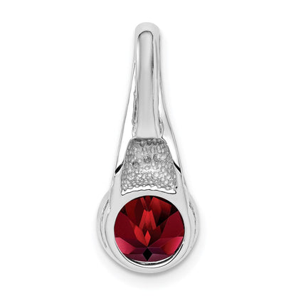 Sterlingsilber Rhodiniert mit Zirkonia und Granat Anhänger