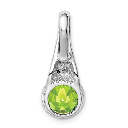 Sterlingsilber Rhodiniert Zirkonia und Peridot Anhänger