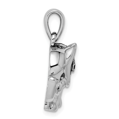 Sterlingsilber Rhodium Poliert Rhodolith Granat Elefant Anhänger