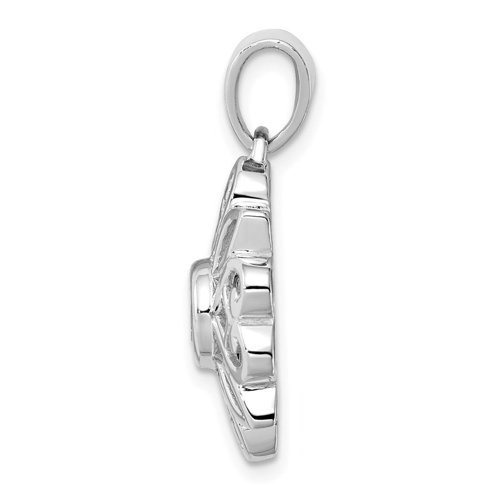 Sterlingsilber Rhodiniert mit Blautopas Anhänger