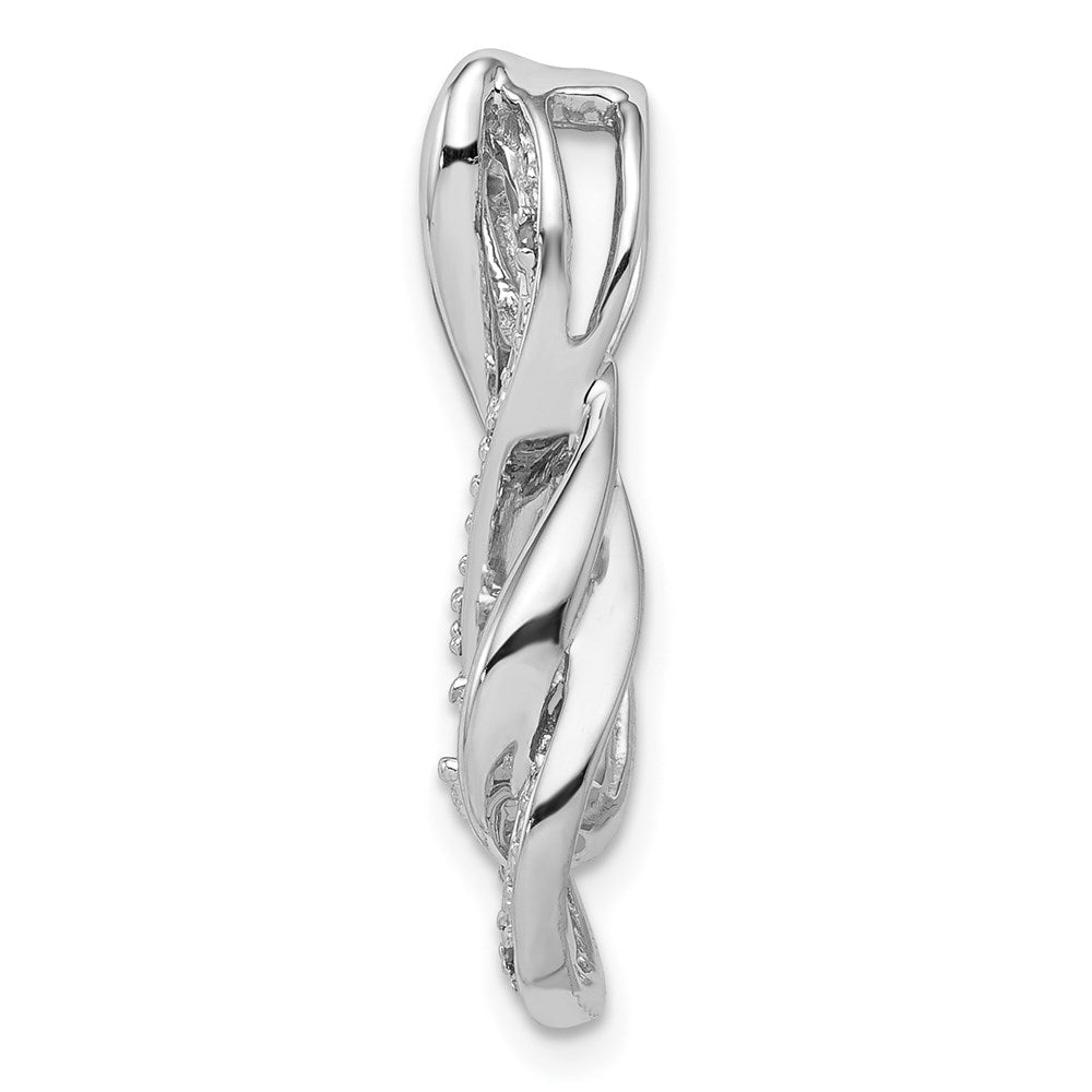 Sterlingsilber Rhodium Diamant. Unendlichkeit Symbol Anhänger