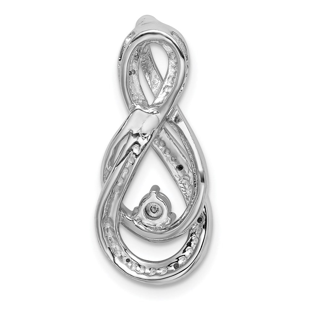 Sterlingsilber Rhodium Diamant. Unendlichkeit Symbol Anhänger