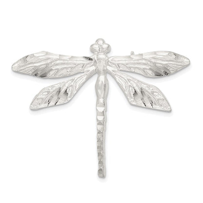 Sterlingsilber Satiniert Finish Diamantiert Drache Fly Brosche