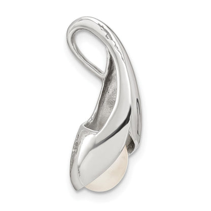 Sterlingsilber mit Zirkonia 7-8mm Fw Zucht Knopf Perle Anhänger