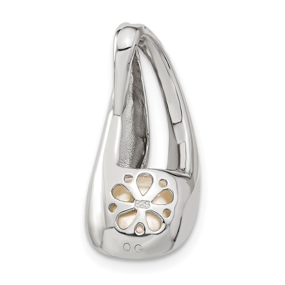 Sterlingsilber mit Zirkonia 7-8mm Fw Zucht Knopf Perle Anhänger