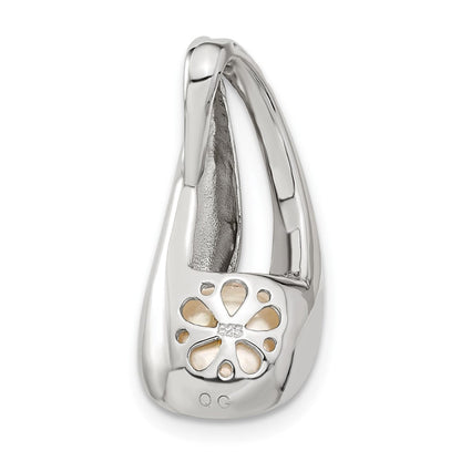 Sterlingsilber mit Zirkonia 7-8mm Fw Zucht Knopf Perle Anhänger