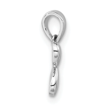 Sterlingsilber Poliert & Satiniert Zirkonia Schmetterling Anhänger