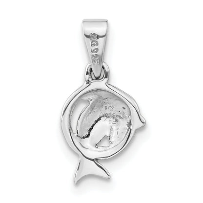 Sterlingsilber Poliert Delfin in Creole Anhänger