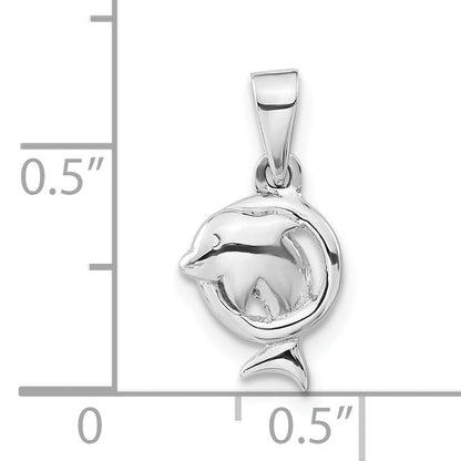 Sterlingsilber Poliert Delfin in Creole Anhänger