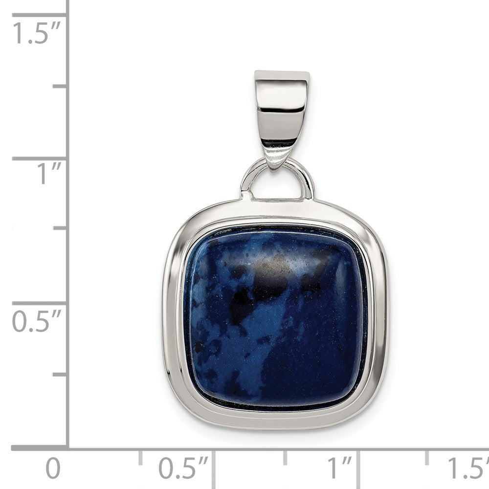 Sterlingsilber Rhodiniert Sodalite Stein Anhänger