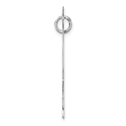 Sterlingsilber Poliert Gravierbar Mittel Grau Hound Plättchen Charm