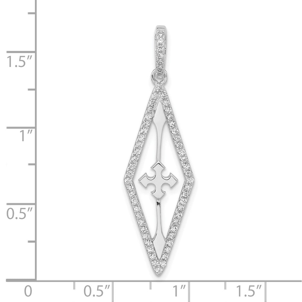 Sterlingsilber Rhodiniert Fantasie Zirkonia Anhänger