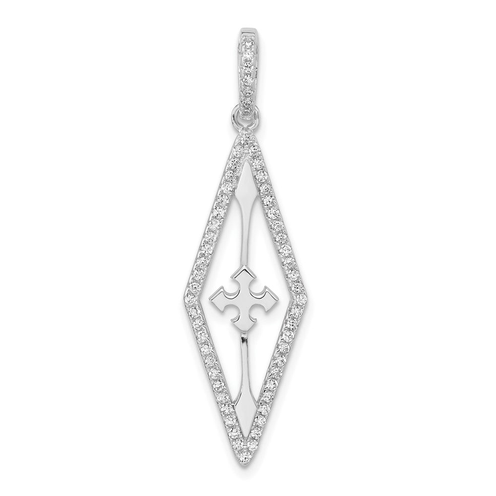 Sterlingsilber Rhodiniert Fantasie Zirkonia Anhänger