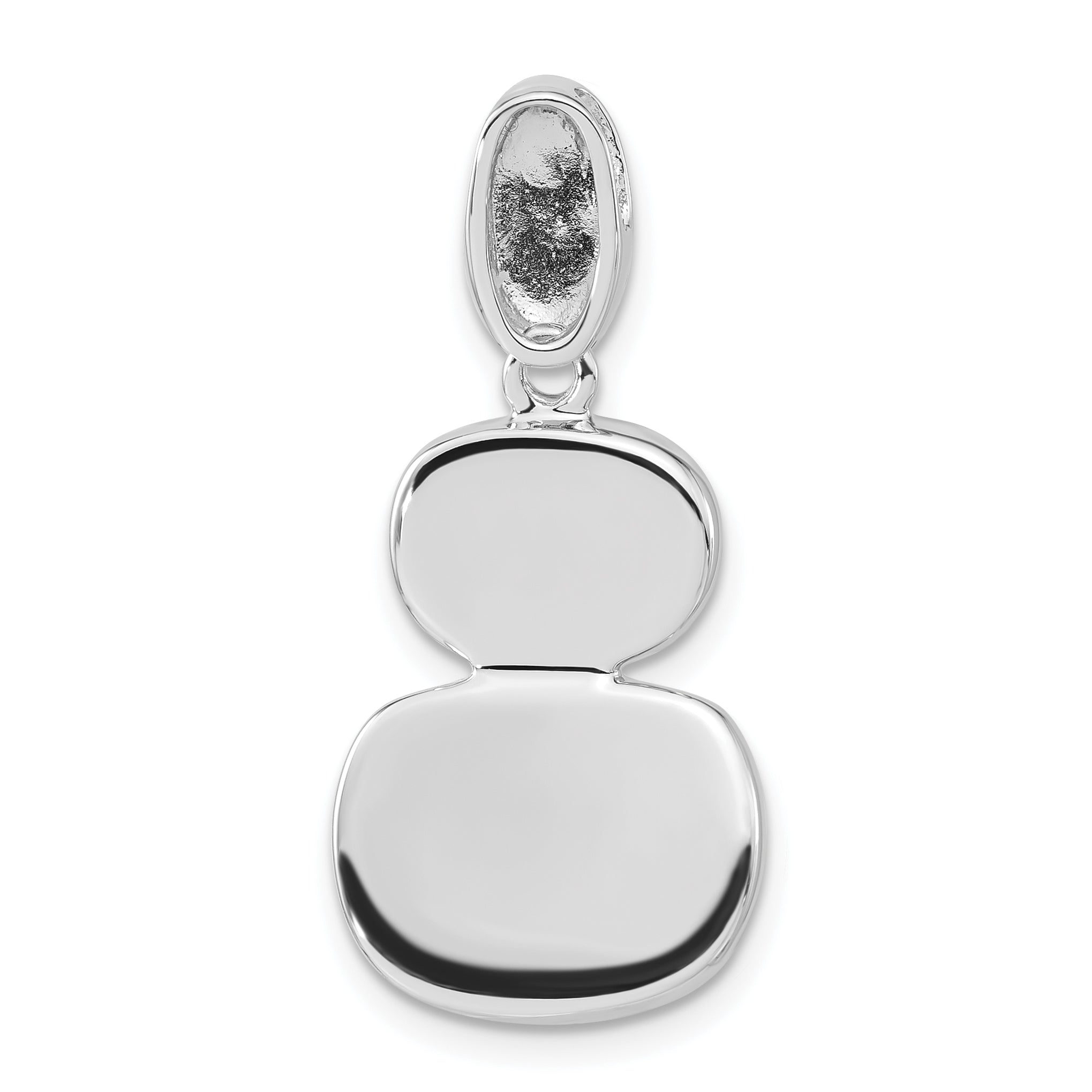 Sterlingsilber Rhodiniert Lila Kristall & Weiß Perlmutt Kette Anhänger