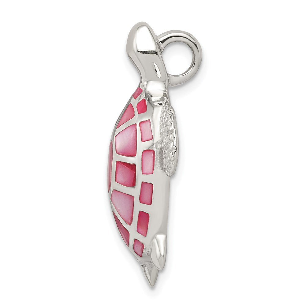 Sterlingsilber Rosa Perlmutt Schildkröte Anhänger