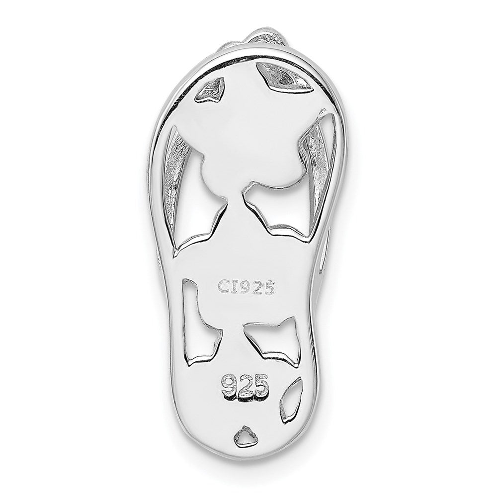 Sterlingsilber Rhodiniert Blau Erzeugt Opal Flip Flop Anhänger