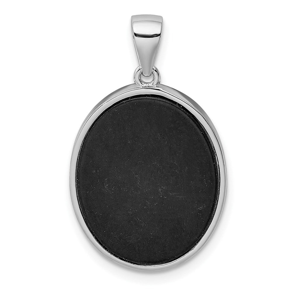 Sterlingsilber Rhodiniert Erzeugt Opal Baum Of Leben Oval Anhänger