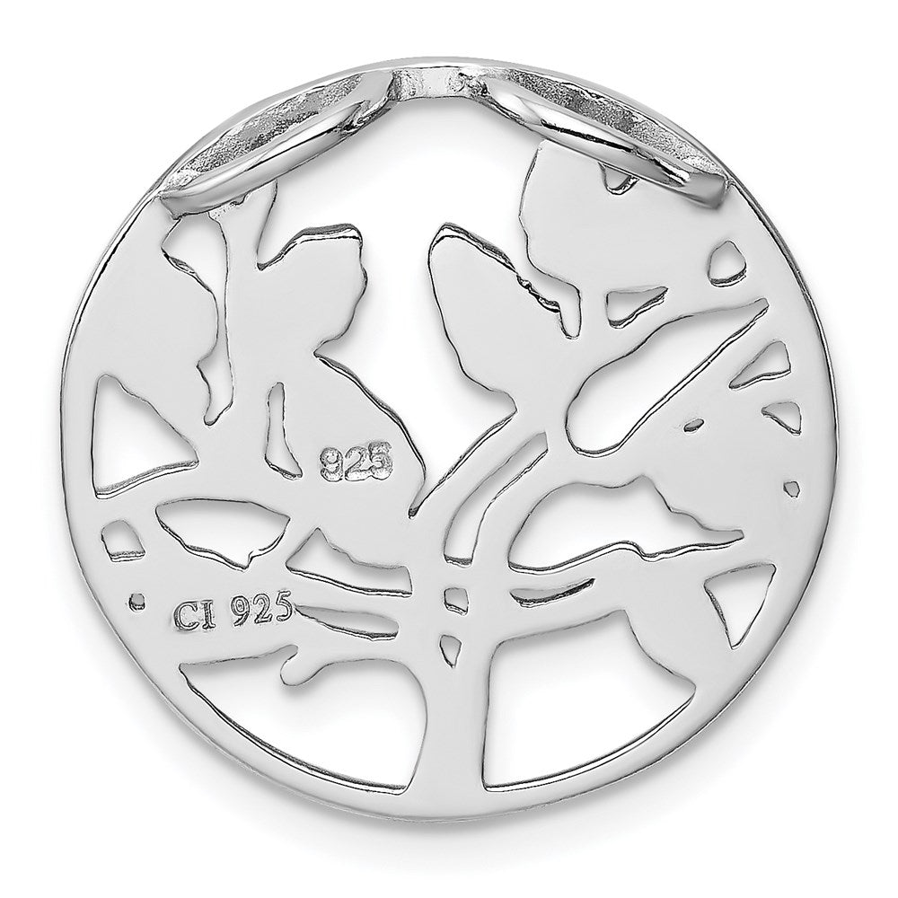 Sterlingsilber Rhodiniert Blau Erzeugt Opal Baum Anhänger