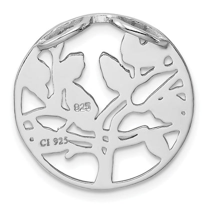 Sterlingsilber Rhodiniert Blau Erzeugt Opal Baum Anhänger