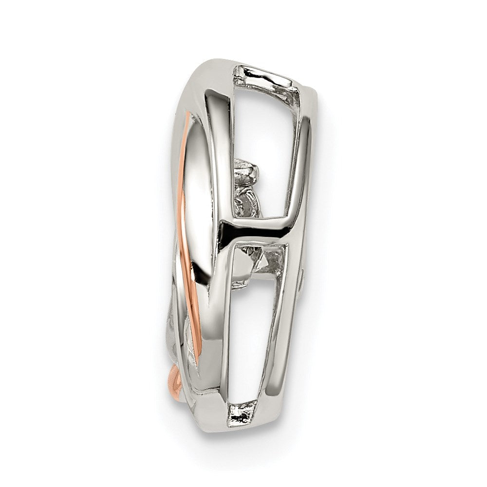 Sterlingsilber Platin-plate Roséfarben Lebhaft Swar Zirconia Kette Anhänger