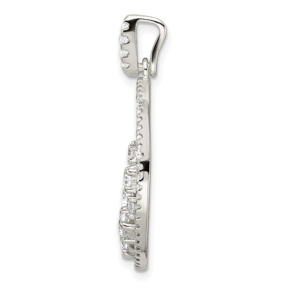 Sterlingsilber Zirkonia Kreis Anhänger
