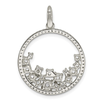 Sterlingsilber Zirkonia Kreis Anhänger