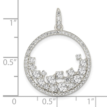 Sterlingsilber Zirkonia Kreis Anhänger