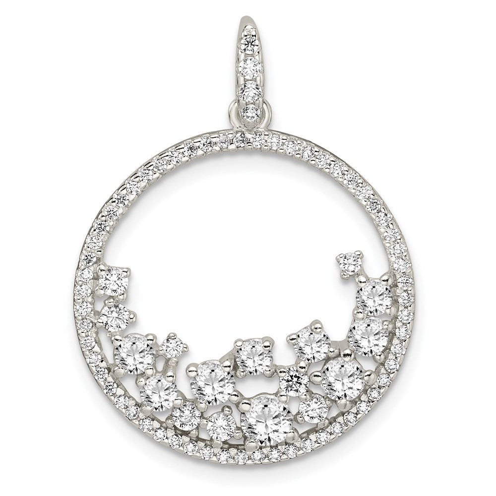 Sterlingsilber Zirkonia Kreis Anhänger