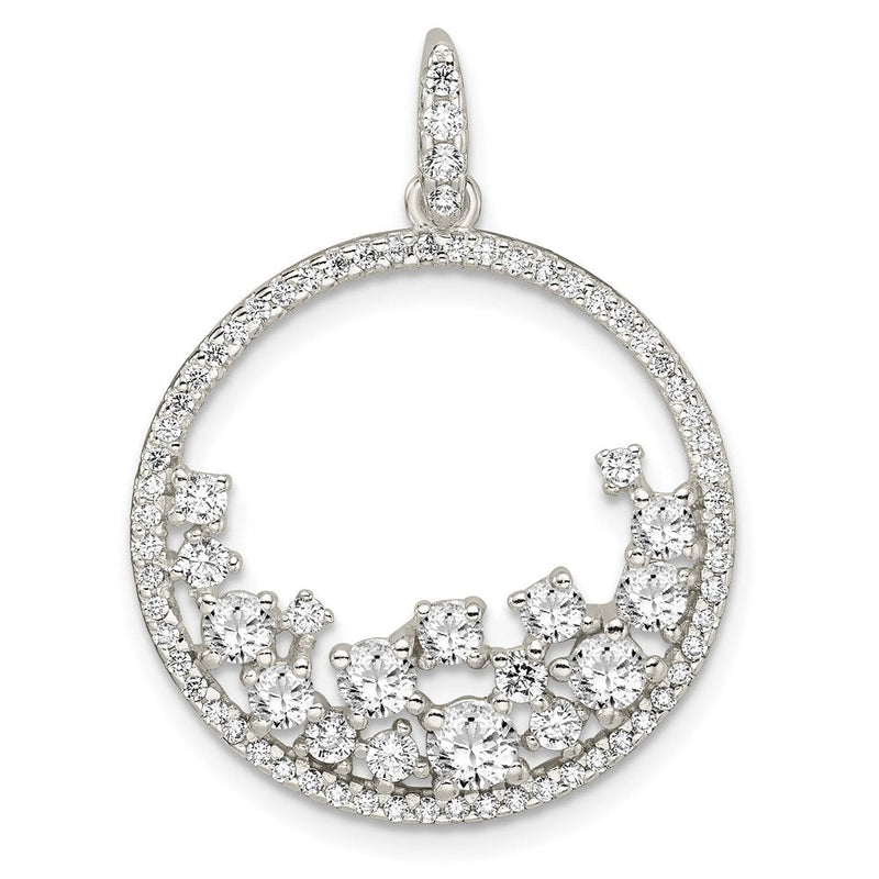 Sterlingsilber Zirkonia Kreis Anhänger