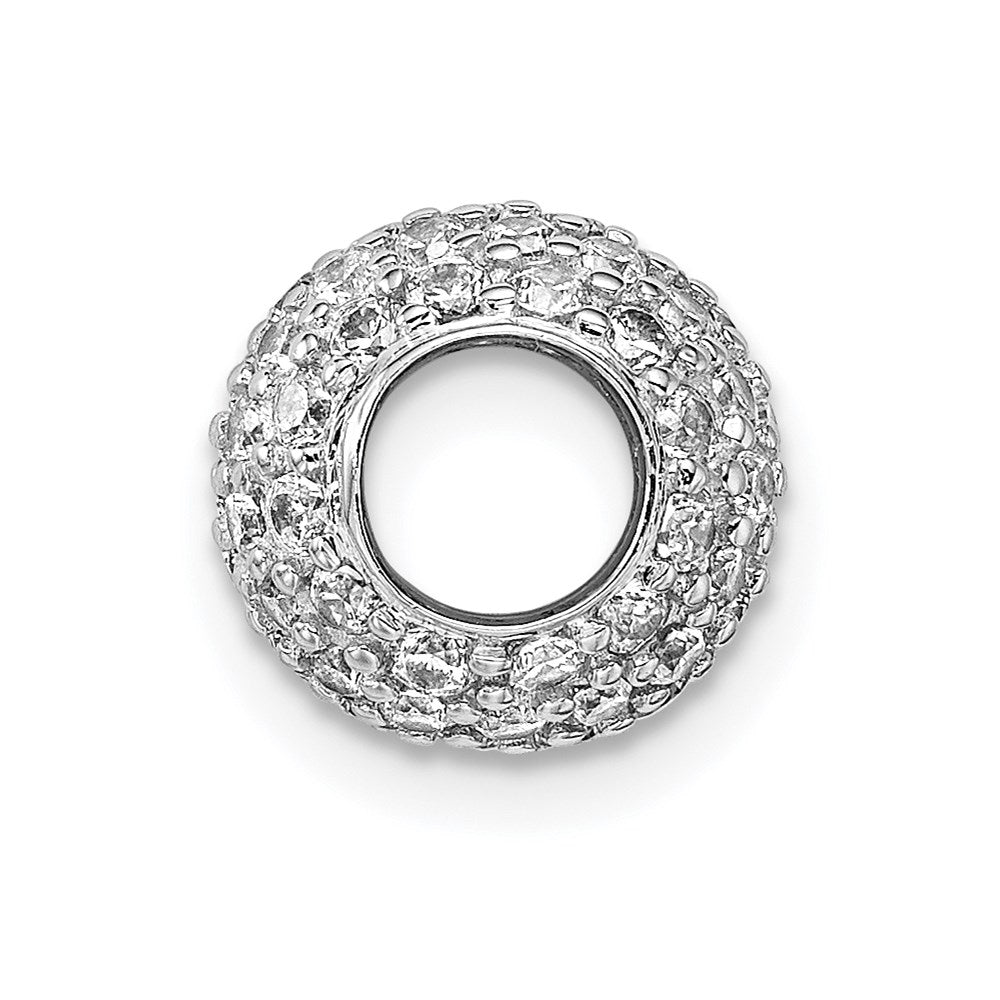 Sterlingsilber Rhodiniert Zirkonia Perle Anhänger