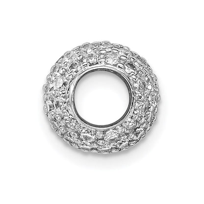 Sterlingsilber Rhodiniert Zirkonia Perle Anhänger