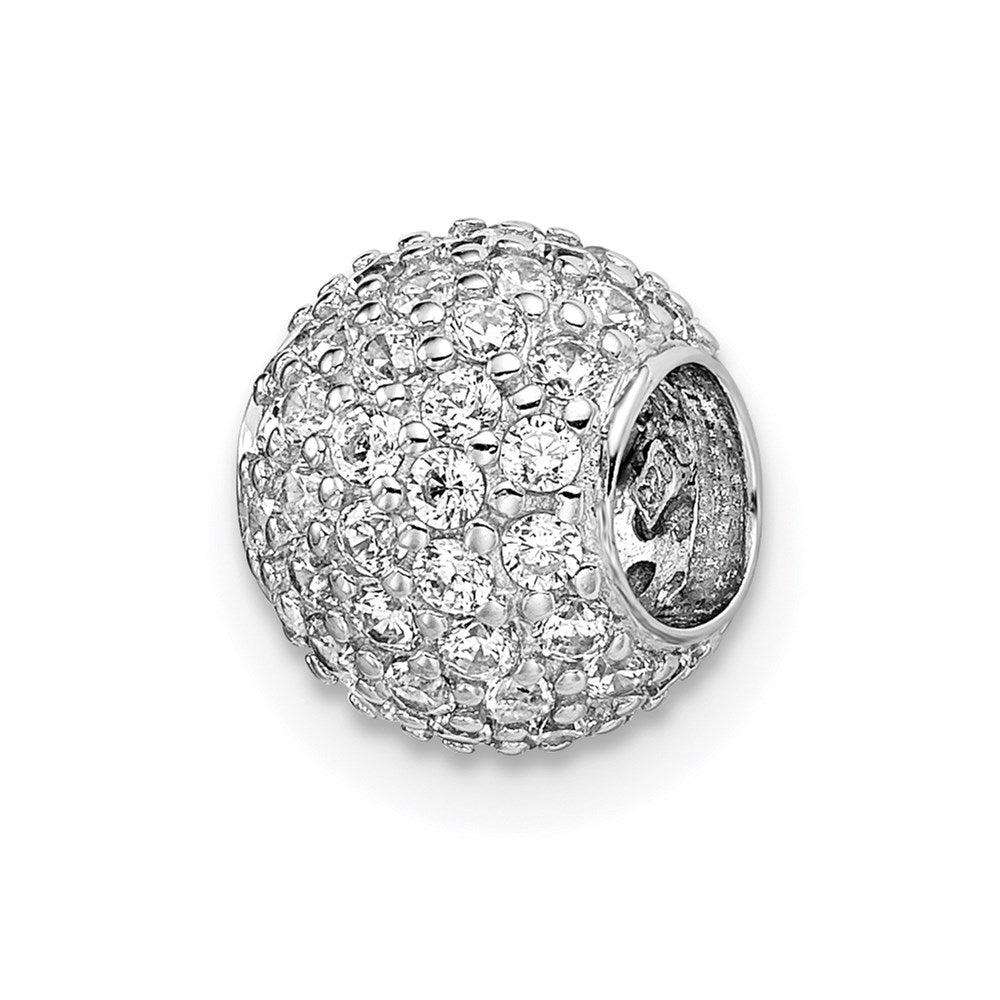 Sterlingsilber Rhodiniert Zirkonia Perle Anhänger
