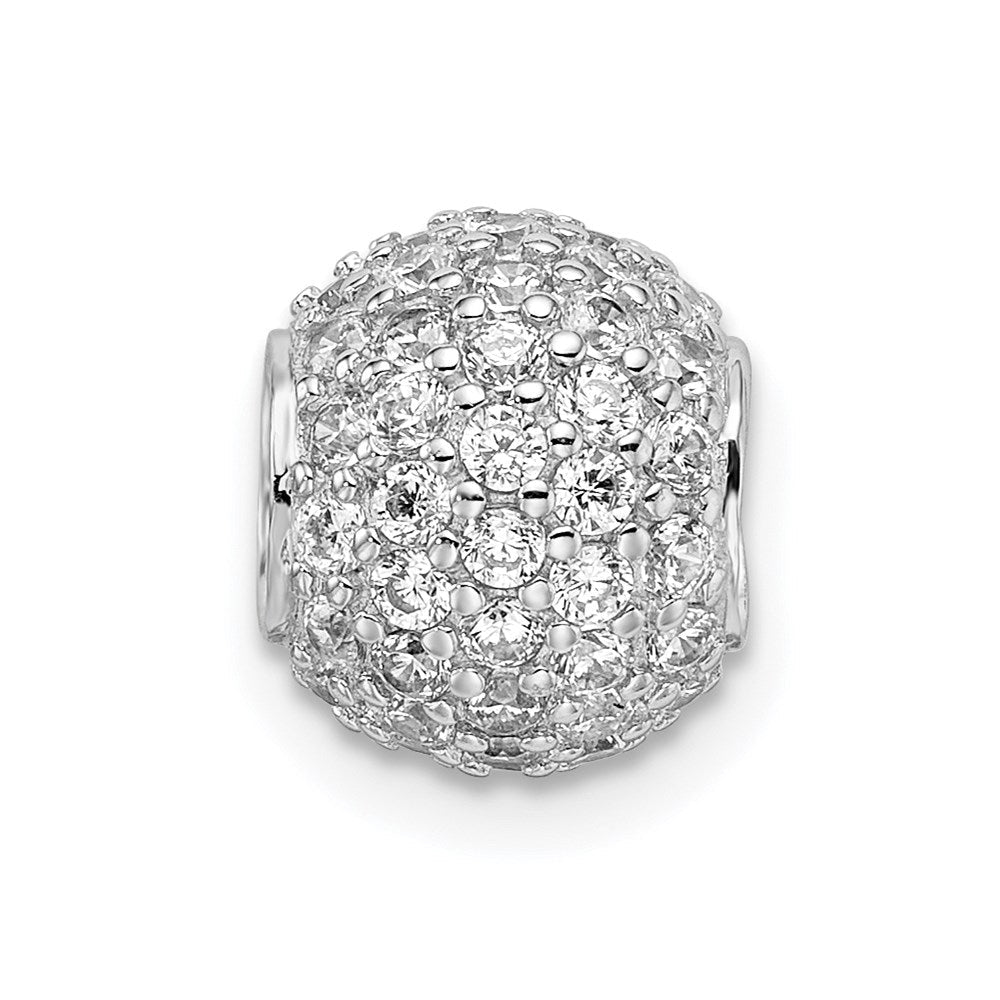 Sterlingsilber Rhodiniert Zirkonia Perle Anhänger