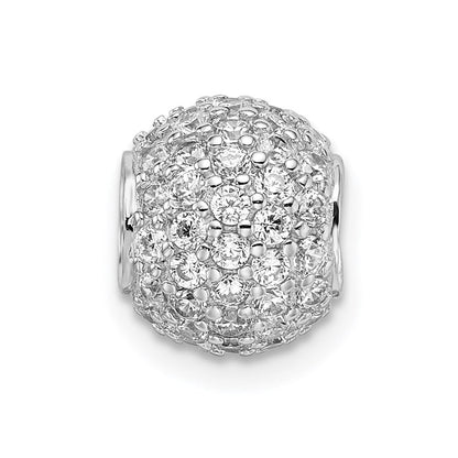 Sterlingsilber Rhodiniert Zirkonia Perle Anhänger