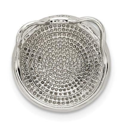 Sterlingsilber Schwarz und Weiß Kristall Kreis Kette Anhänger
