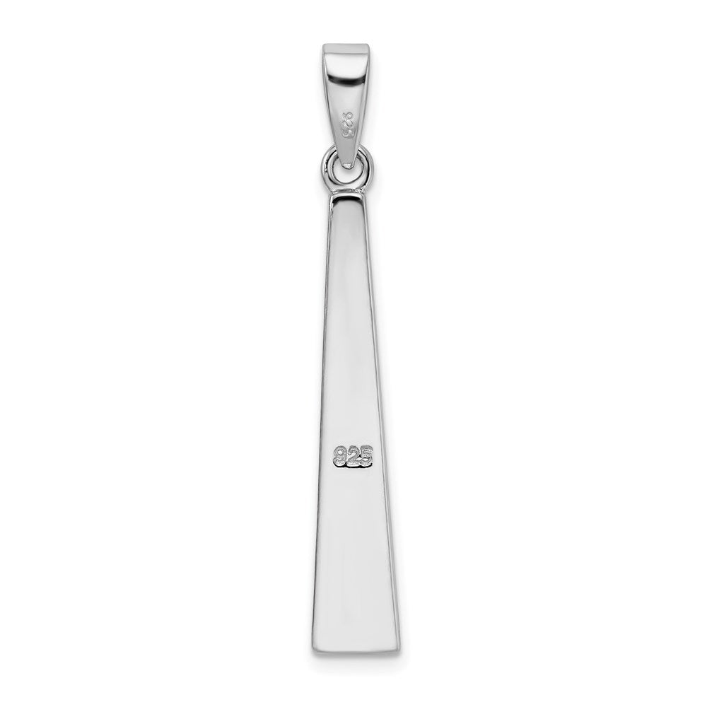 Sterlingsilber Rhodiniert Weiß Erzeugt Opal Stab Anhänger