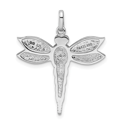 Sterlingsilber Rhodium/oxidized Recon. Turq/marcasite Libelle Anhänger
