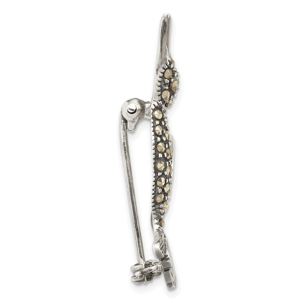 Sterlingsilber Antikisiert Hummingbird Markasit Brosche