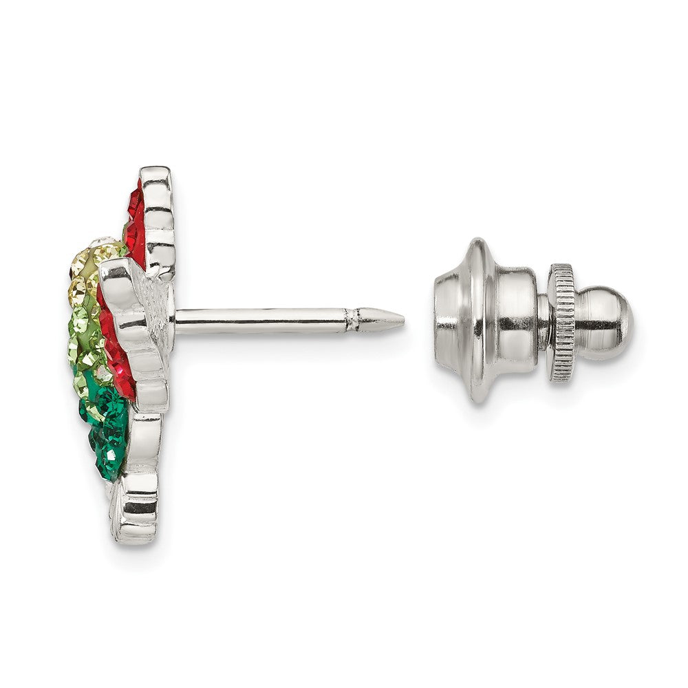 Sterlingsilber Antikisiert Multi-colored Preciosa Kristall Hummingbird Brosche