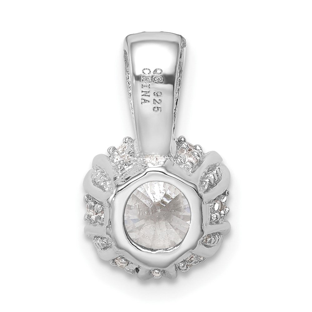 Sterlingsilber Rhodiniert Zirkonia Anhänger
