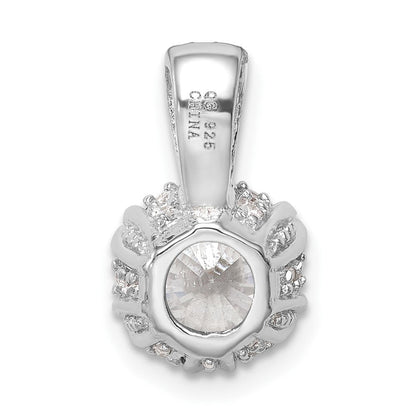 Sterlingsilber Rhodiniert Zirkonia Anhänger