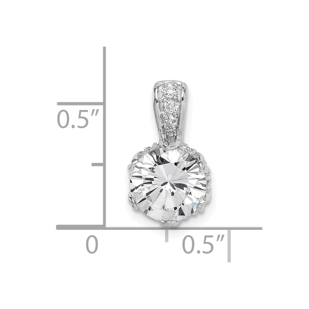 Sterlingsilber Rhodiniert Zirkonia Anhänger