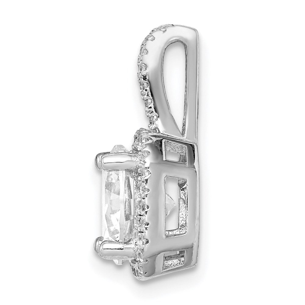 Sterlingsilber Rhodium-platedcz Heiligenschein Anhänger