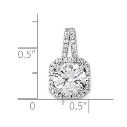 Sterlingsilber Rhodium-platedcz Heiligenschein Anhänger