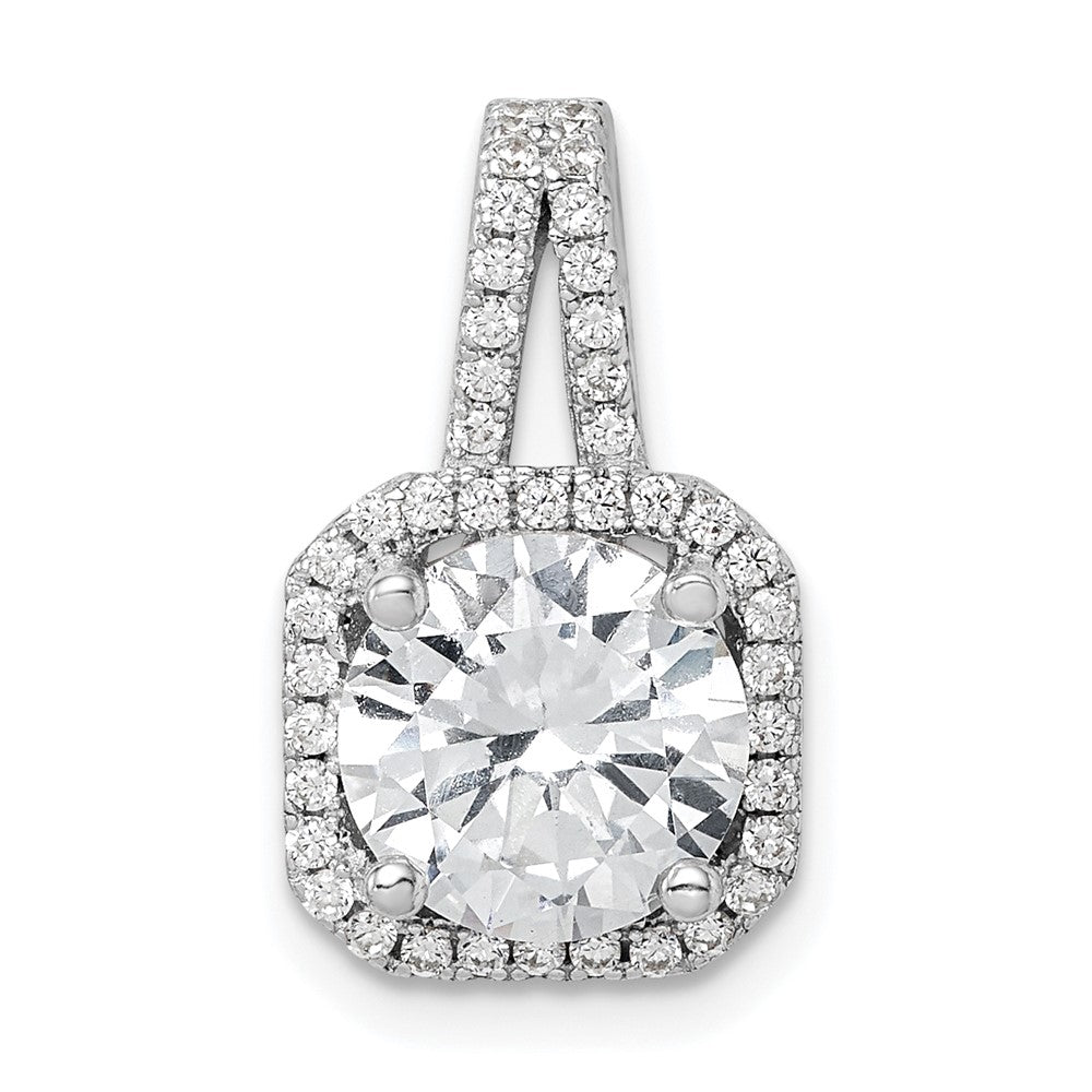 Sterlingsilber Rhodium-platedcz Heiligenschein Anhänger