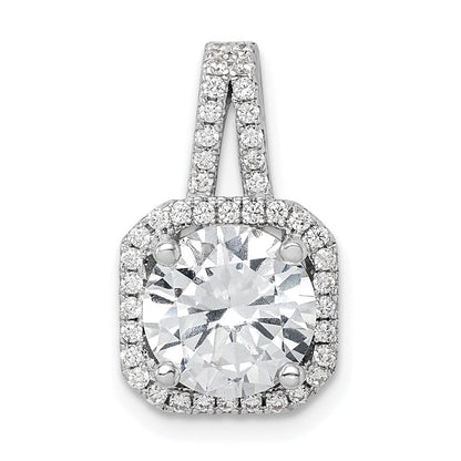 Sterlingsilber Rhodium-platedcz Heiligenschein Anhänger